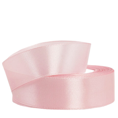 Лента атлас 2,5см х 25ярд розовая карамель (169)