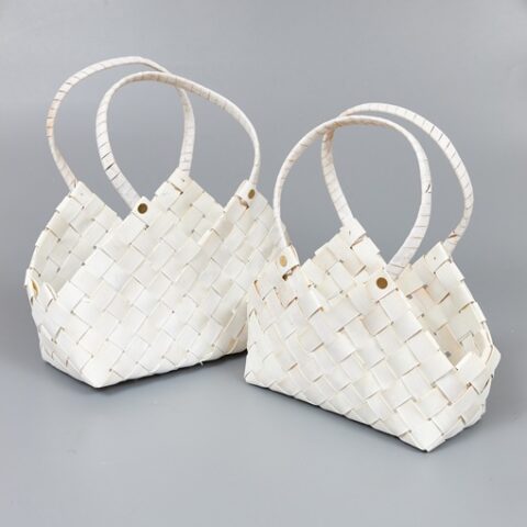 Корзины из бересты (секвойя) 31*18*11*13/19/27, 24*17*14*11/17,5/25, 2шт, сумка, беленый