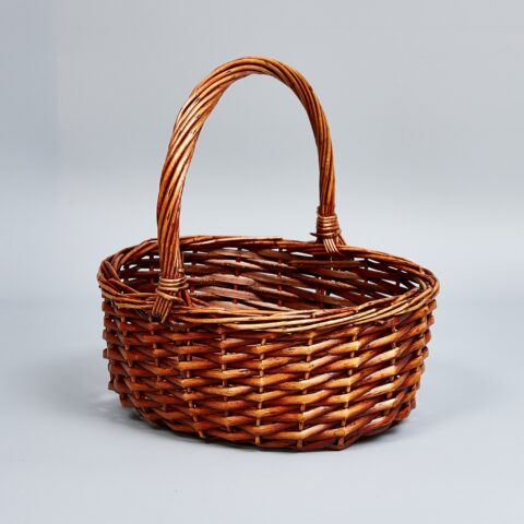 Корзина из ивы 27*21*11/25, овал, коричневый