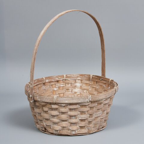 Корзина из бамбука 26*12*30, круг, какао