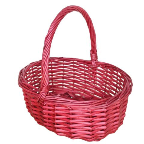 Корзина из ивы 27*21*11/25, овал, красный