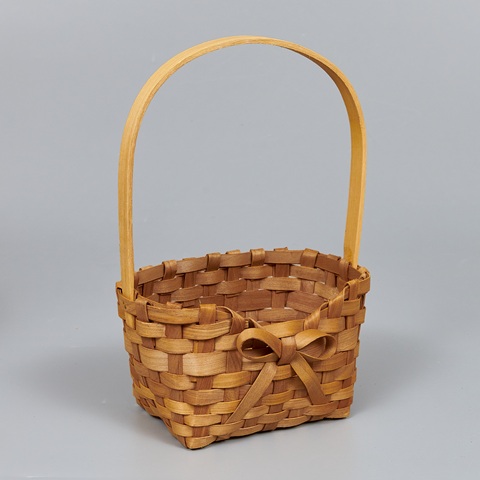 Корзина из бересты (секвойя), 18*12,5*9.5/25* B12*8, овал, натуральный