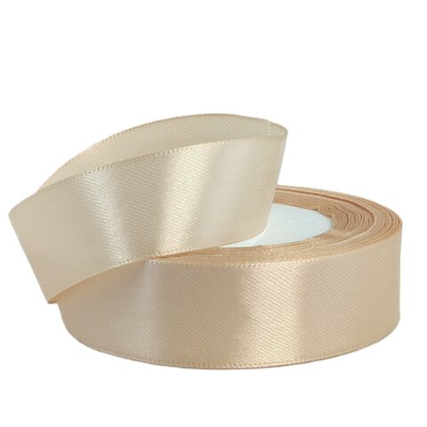 Лента атлас 2,5см х 25ярд экрю (071)