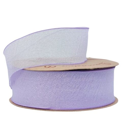 Лента органза фактурная 40 mm*10 ярд сиреневый