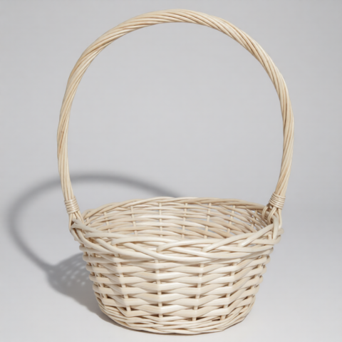 Корзина из ивы 25*25*10/30, круг, натуральный