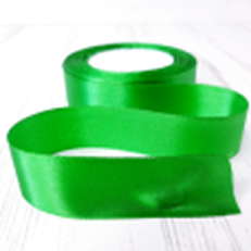 Лента атлас 1см х 25ярд зелёный (76)
