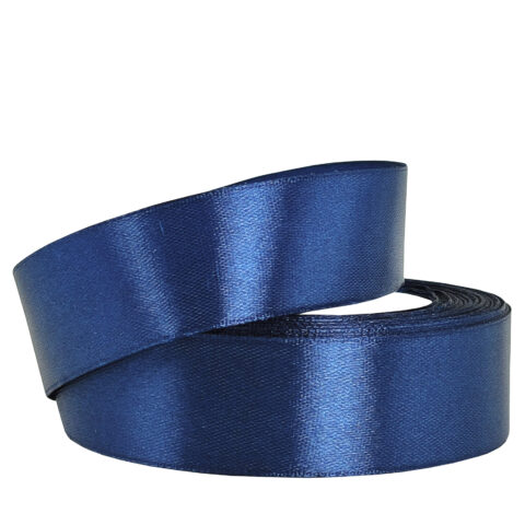 Лента атлас 2,5см х 25ярд кобальт синий (187)