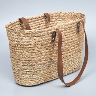 Корзина плетеная 44*17*25*52, B35*14, рогоз, натуральный/выбеленный