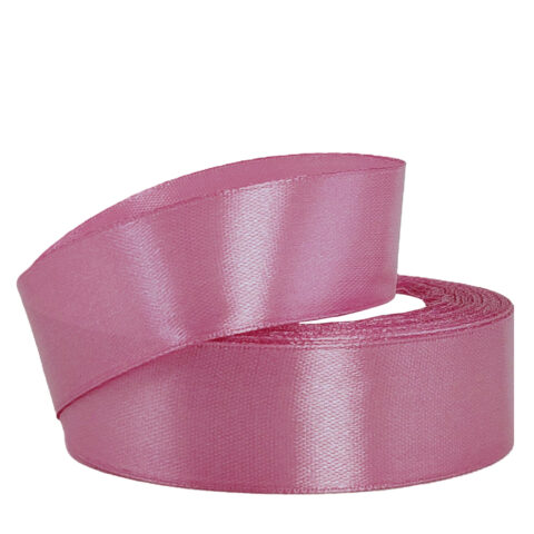 Лента атлас 2,5см х 25ярд брусничное мороженое (127)