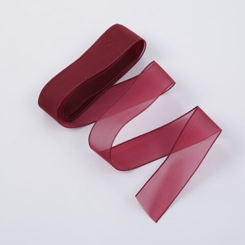 Лента органза, 26мм*20ярд, бордо