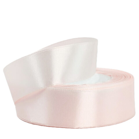 Лента атлас 2,5см х 25ярд пудровый розовый (170)