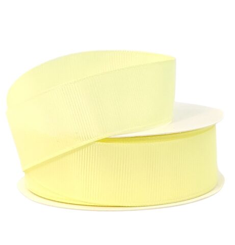 Лента репсовая 2,5см*25y желтый пастель