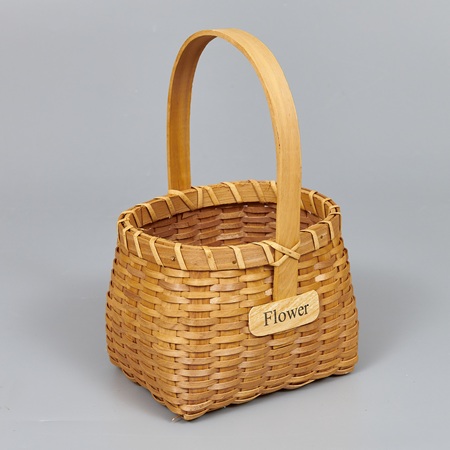 Корзина из бересты (секвойя) 19*14,5*13/28, овал, натуральный