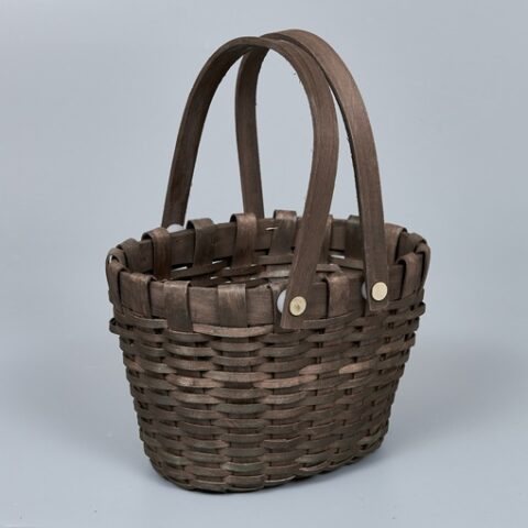 Корзина из бересты (секвойя) 20,5*13,5*13/25,5, овал, коричневый