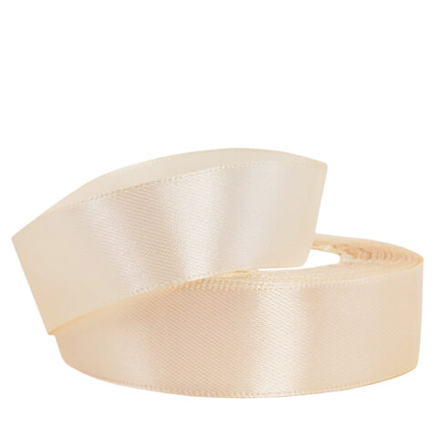 Лента атлас 2,5см х 25ярд воздушный бежевый (109)