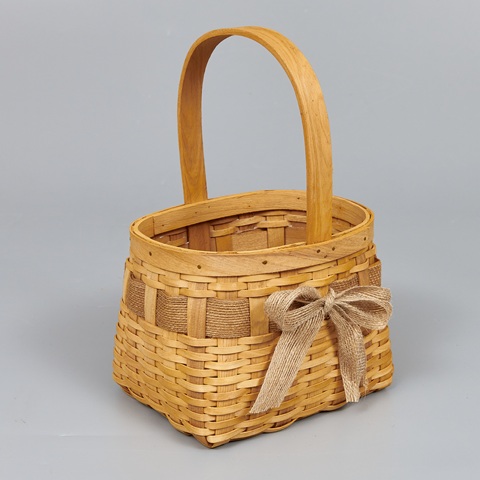 Корзина из бересты (секвойя) 19*13*12/26 B16.5*12, натуральный