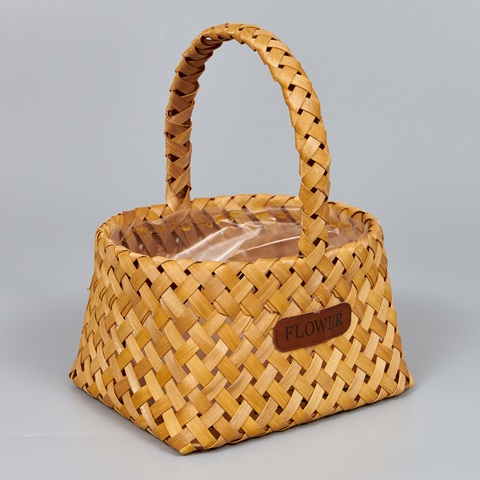 Корзина из бересты (секвойя) 21*17*13/27,5, натуральный