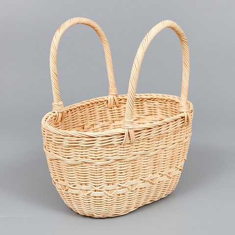 Корзина из ротанга 22,5*16*14/29, сумка, натуральный