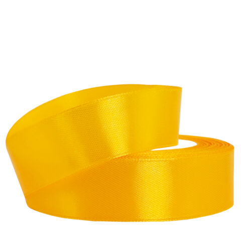 Лента атлас 2,5см х 25ярд ярко-желтый (016)