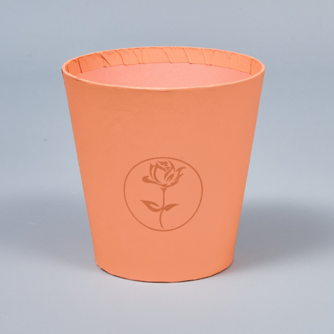 Коробка подарочная (стаканчик), персиковый, D10.7/H10.6cm (15 шт/уп)