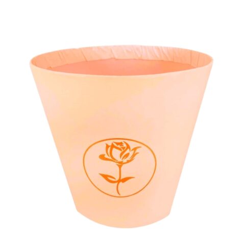 Коробка подарочная (стаканчик), персиковый, D10.7/H10.6cm (15 шт/уп)
