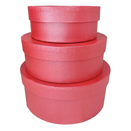 Набор коробок, 3шт, L.20x8.5cm, M.17.5x6.5cm, S.14x5.5cm, красный