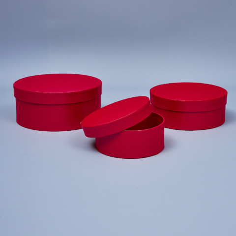 Набор коробок, 3шт, L.20x8.5cm, M.17.5x6.5cm, S.14x5.5cm, красный