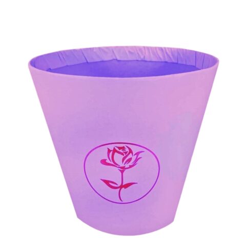 Коробка подарочная (стаканчик), сиреневый, D10.7/H10.6cm (15 шт/уп)