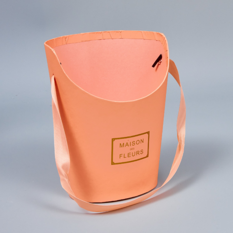 Коробка под цветы 15,5x12x19см светло-персиковая, (W6650-5) (10 шт/уп)