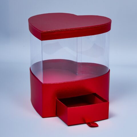 Коробка прозрачная металлик 