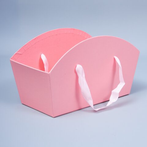 Коробка под цветы  27x13.5x10.5cm, розовый