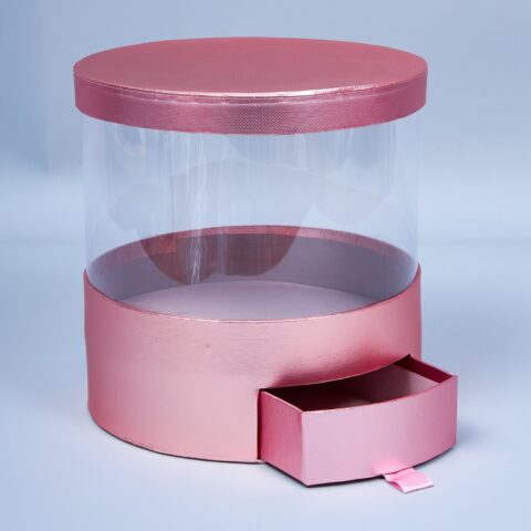 Коробка прозрачная металлик 