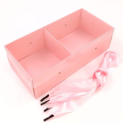 Коробка подарочная №2, 23*7*21см, розовый