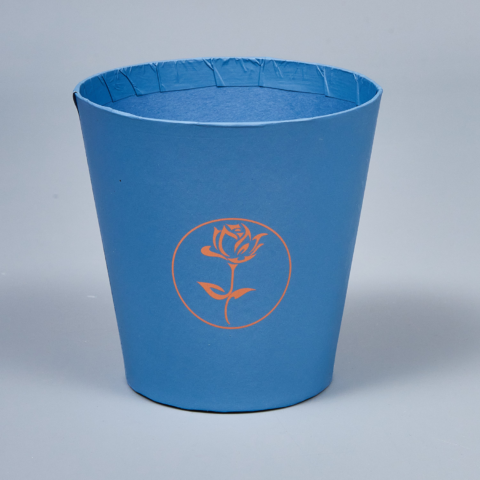 Коробка подарочная (стаканчик), голубой, D10.7/H10.6cm (15 шт/уп)