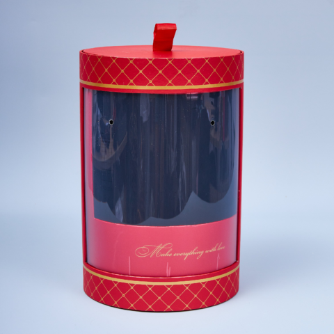 Коробка подарочная, 20x20x30.5cm, красный