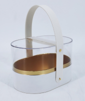 Коробка акриловая подарочная с ручкой, 19*13*12см, голубой