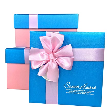 Набор коробок 3шт 22*22*12/18*18*9/15*15*7 розовый