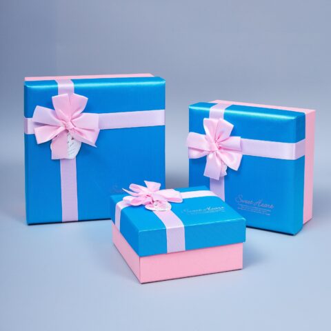 Набор коробок 3шт 22*22*12/18*18*9/15*15*7 розовый