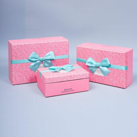 Набор коробок 3шт 26*17.5*10.5/23.5*15*9/18.5*12.5*7.5, розовый