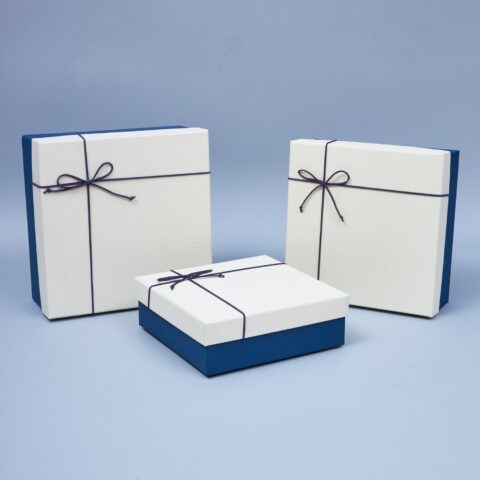 Набор коробок 3шт L24*24*11/M22*22*9/S20*20*6.8, крем