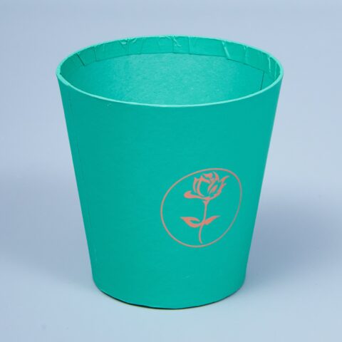 Коробка подарочная (стаканчик), мятный, D10.7/H10.6cm (15 шт/уп)