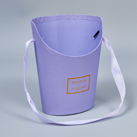 Коробка под цветы 15,5x12x19см  фиолетовый, (W6649) (10 шт/уп)