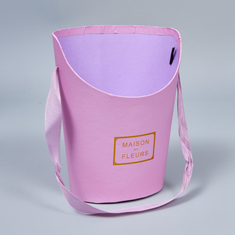 Коробка под цветы 15,5x12x19см розово-сиреневый, (W6649-P) (10 шт/уп)