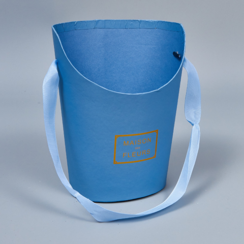 Коробка под цветы 15,5x12x19см голубая, (W6650) (10 шт/уп)