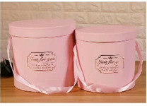 Набор коробок с ручкой-лентой, 2 шт, белый, 22*20,5см/20*18,5см