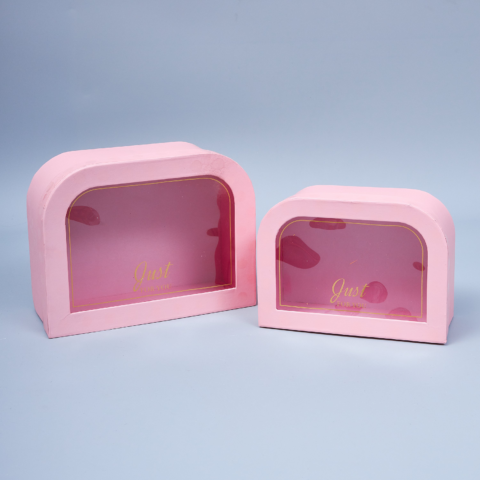 Набор коробок (2шт) L:24x18.5x10cm, S:20x14.5x9cm розовый