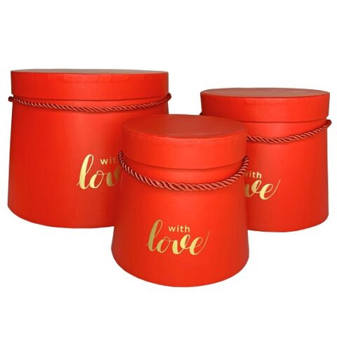 Набор коробок L:20.5x17cm M:15.5x15cm S:11.5x13cm 