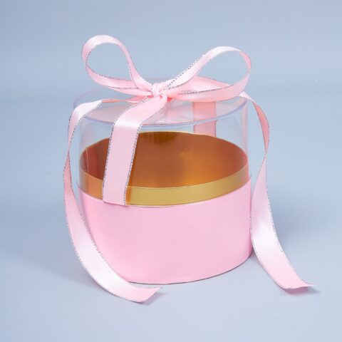 Коробка акриловая подарочная, 13*13*12см, розовый