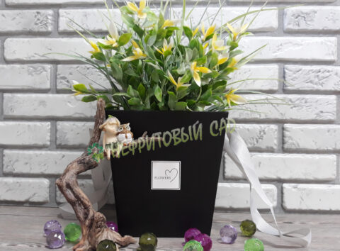 Коробка с ручками 17x17x18cm черный