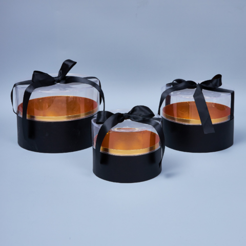 Коробки акриловые набор 3 шт, 22*16; 9*14; 16*12см, синий